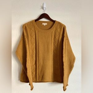 Tradlands Modern Fisher Cotton Sweater in Marigold